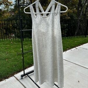 NWT Lazy Sundays | Soft Heather Grey / White Dress